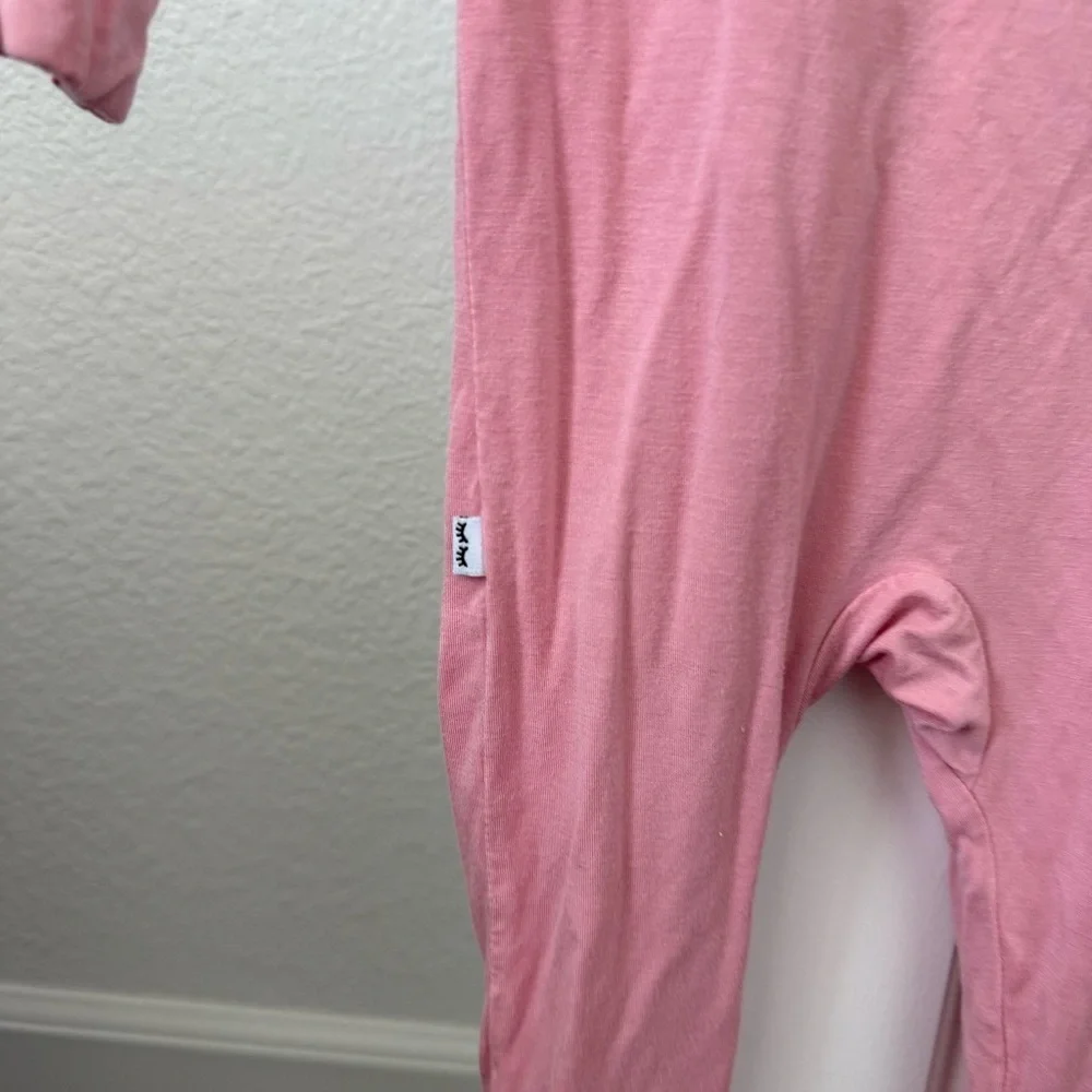Little Sleepies- Solid Pink/Coral Zippy - 6-12